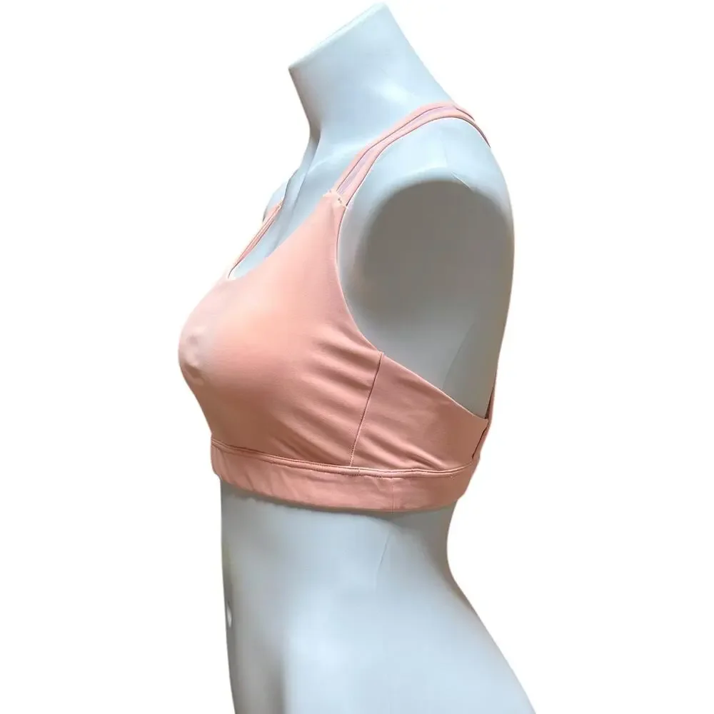 Athleta Racerback Sports Bra Peach Medium